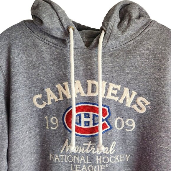 Montreal Canadiens women XL hoodie Retro Brand Official License Embroidery Grey - Picture 5 of 8